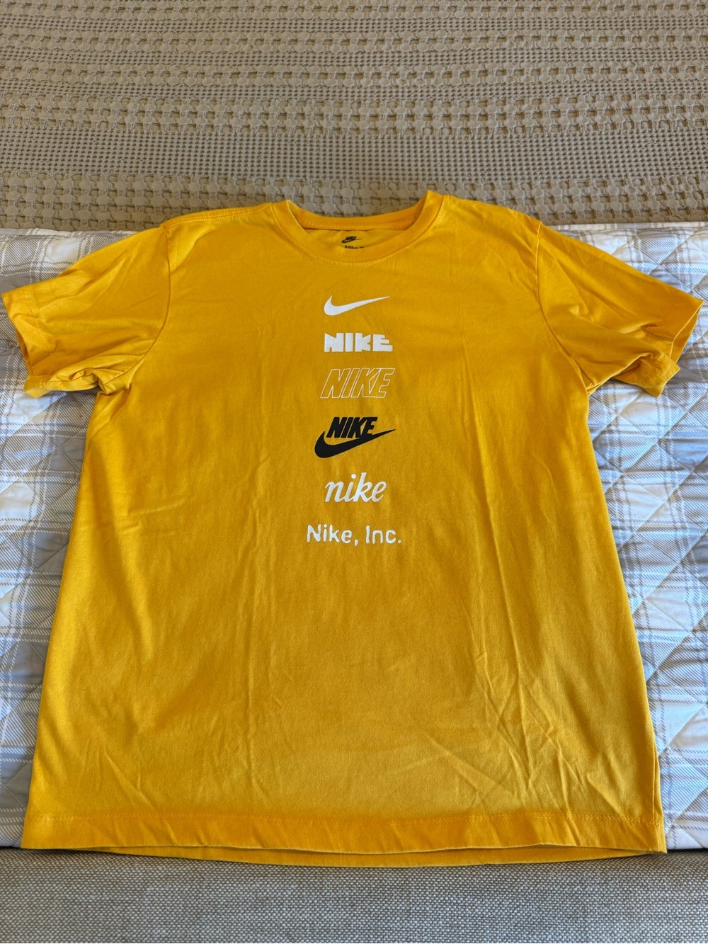 Nike Yellow Graphic Logo Short Sleeve Tee